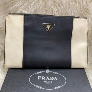 AUTHENTIC USED PRADA ENVELOPE CLUTCH BAG